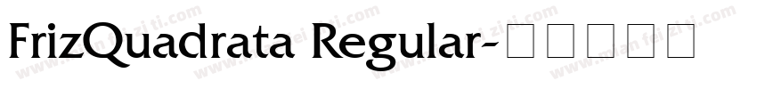 FrizQuadrata Regular字体转换